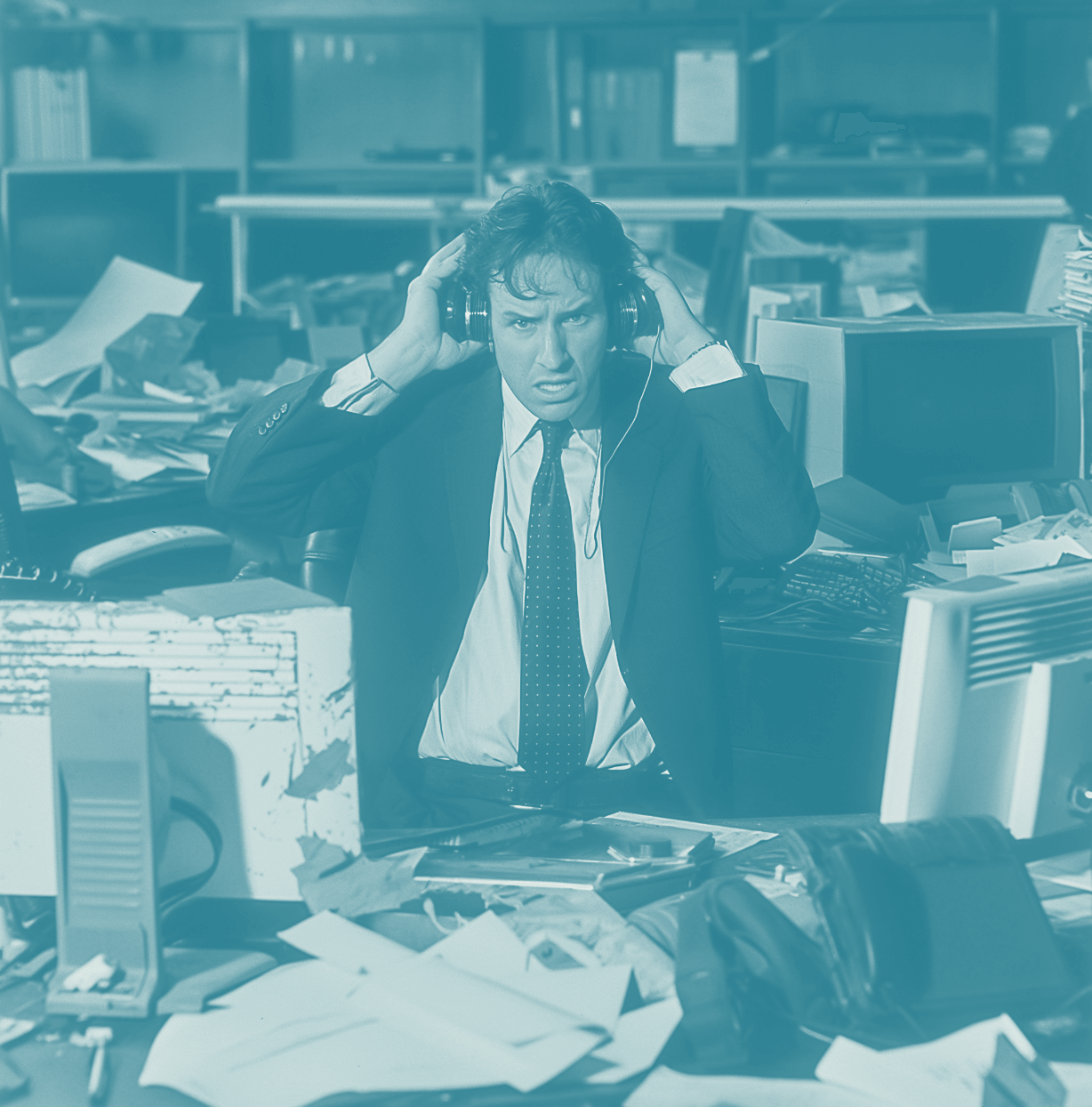 Stressed man